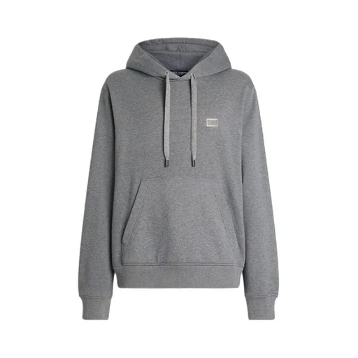 Logo Plaque Drawstring Hoodie