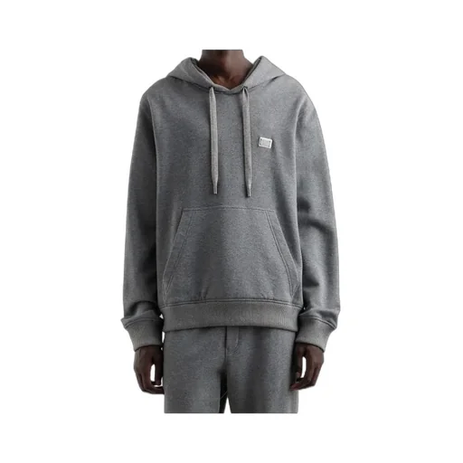 Logo Plaque Drawstring Hoodie