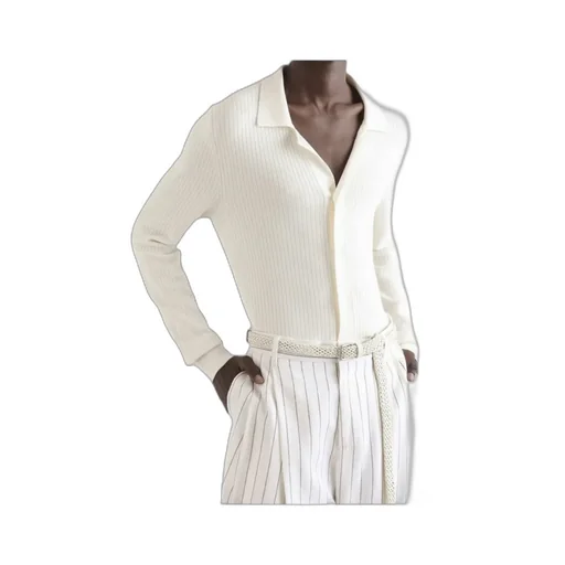Buttoned Ribbed Cardigan