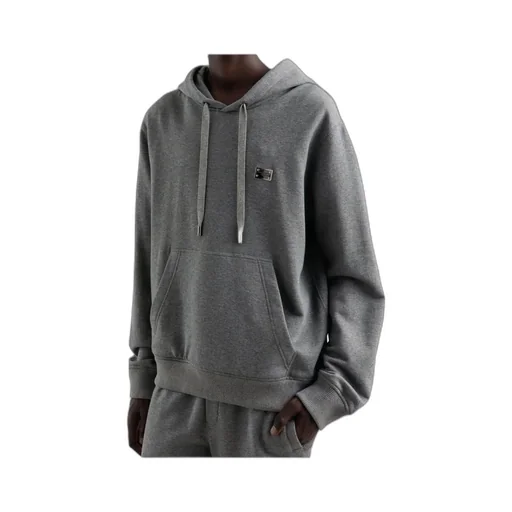 Logo Plaque Drawstring Hoodie