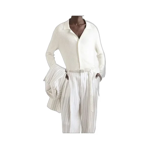 Buttoned Ribbed Cardigan
