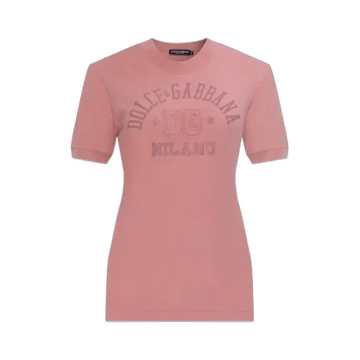 Dg Logo Embroidered Crewneck T-Shirt
