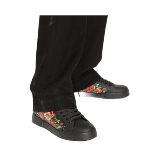 Floral Printed Low-Top Sneakers