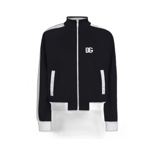 Dg Logo Embroidered Zipped Sweatshirt