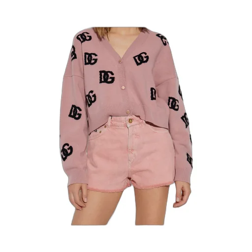 Dg Logo Monogram Knit Cardigan