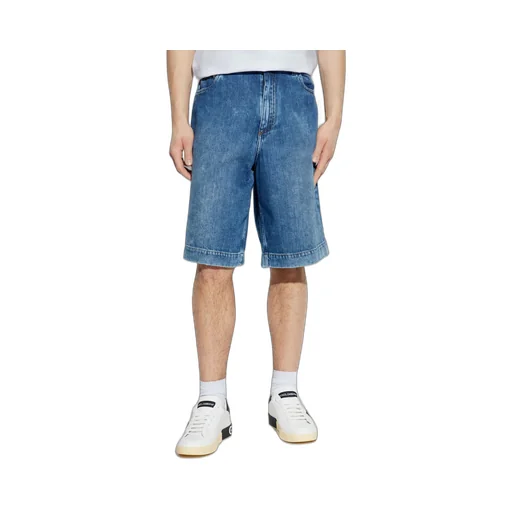 Logo Embroidered Denim Shorts