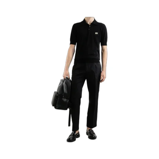 Logo Tag Pleated Trousers