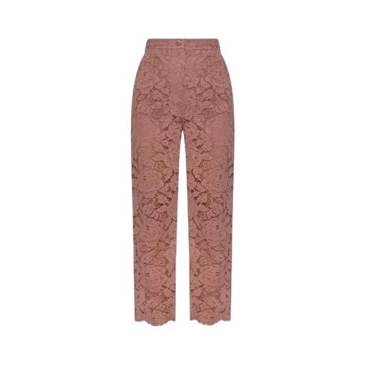 Floral Lace Tailored Pants