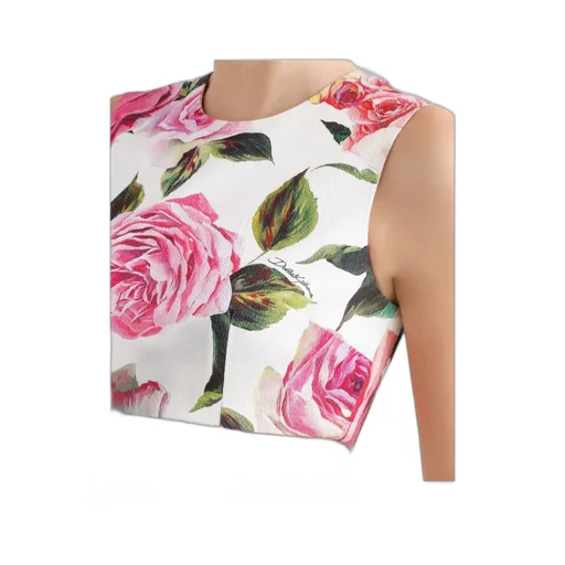 Rose Printed Cropped Top