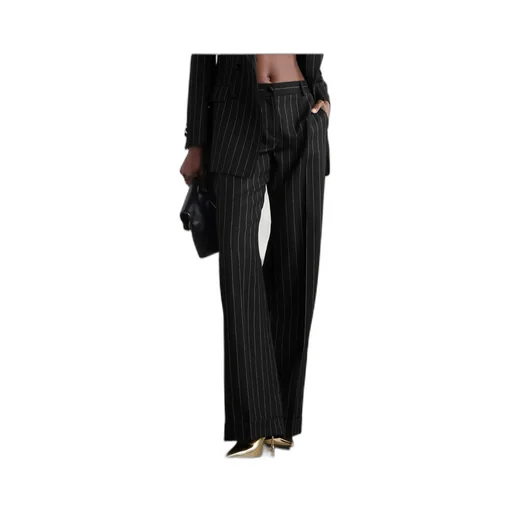 Straight Leg Pinstriped Pants