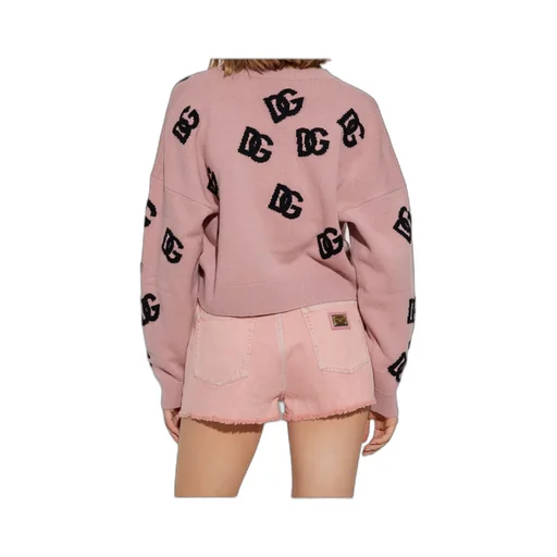 Dg Logo Monogram Knit Cardigan