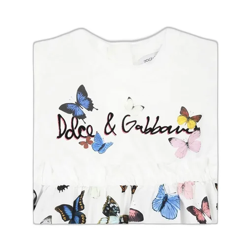 Butterfly-Print Poplin And Jersey Dress