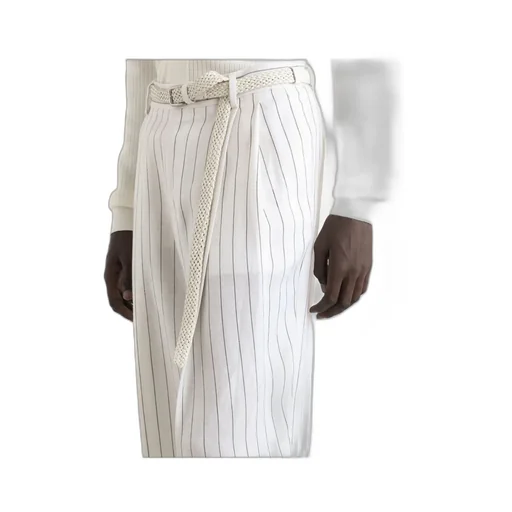 Double Darts Detailed Pinstriped Pants