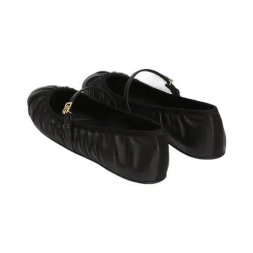Dg Logo Plaque Ballet Flats