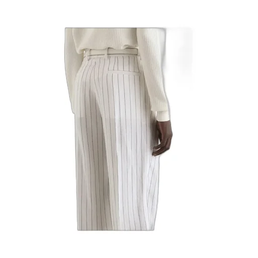 Double Darts Detailed Pinstriped Pants