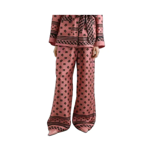 Silk Satin Jacquard Pajamas With Full Dg Logo