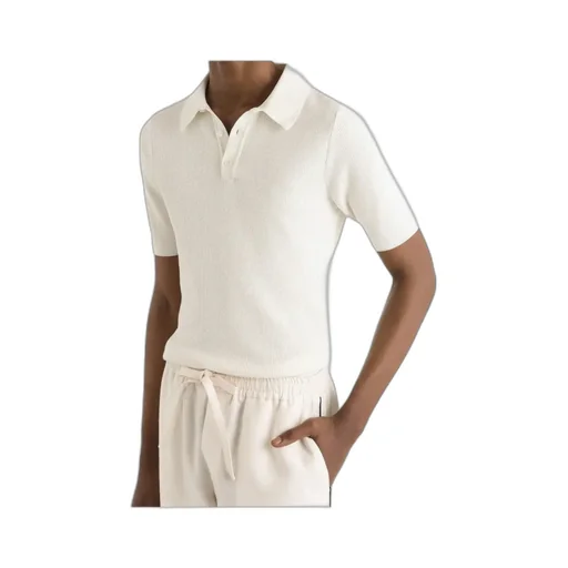 Short-Sleeved Knitted Polo Shirt