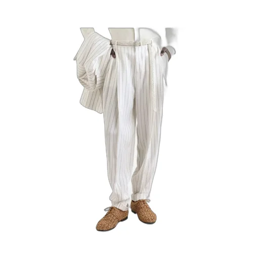 Double Darts Detailed Pinstriped Pants
