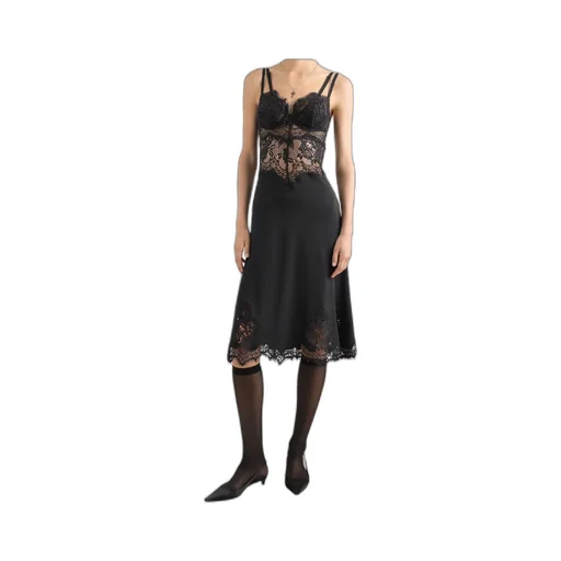 Floral-Lace Midi Dress