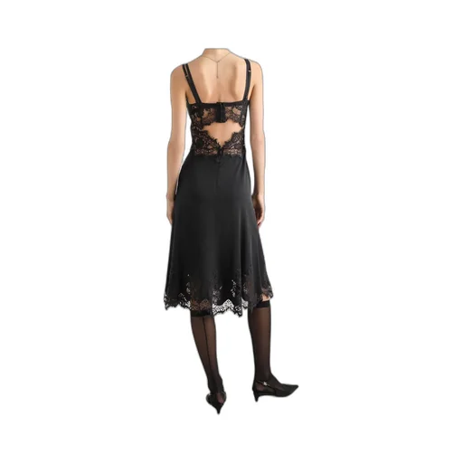 Floral-Lace Midi Dress