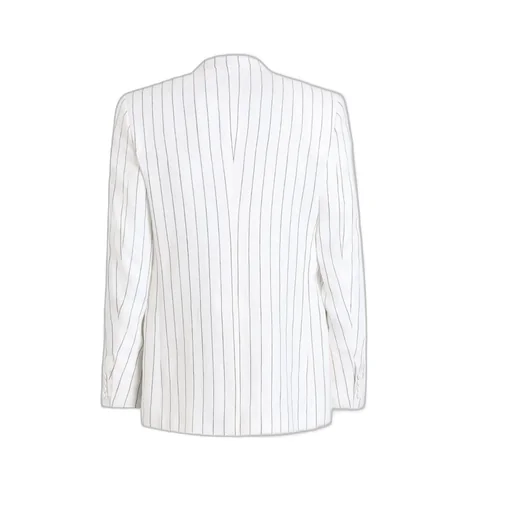 Single-Breasted Pinstriped Jacket