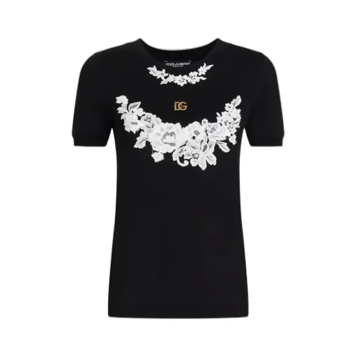 Lace-Detailed T-Shirt