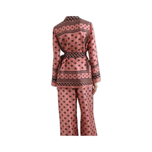 All-Over Dg Logo Scarf Printed Twill Pajama Shirt
