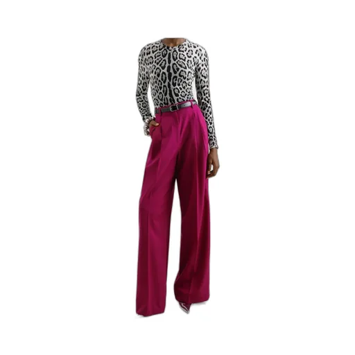 Pleat Wide-Leg Trousers