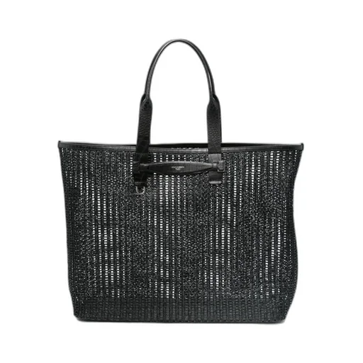 Logo Printed Mesh Shopper Bag