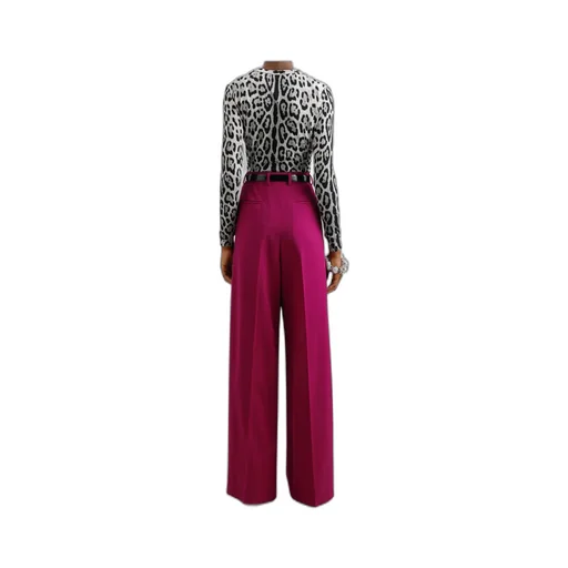 Pleat Wide-Leg Trousers