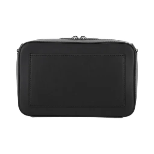 Logo Printed Zipped Messenger Bag