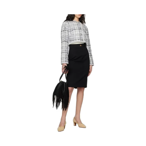 Dg Logo Plaque Midi Pencil Skirt