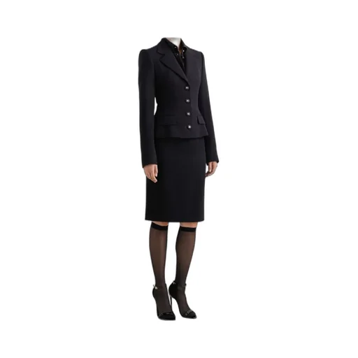 Dg Logo Plaque Midi Pencil Skirt