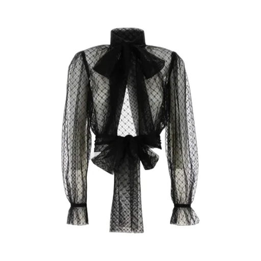 Lace Bow-Detail Blouse