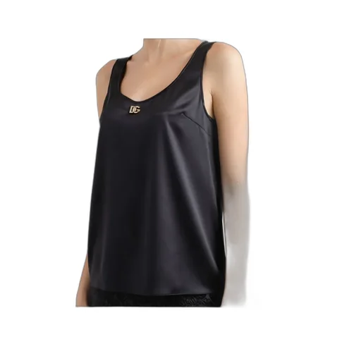 Dg Logo Pin Satin Tank Top