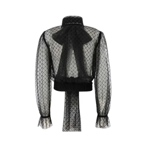 Lace Bow-Detail Blouse