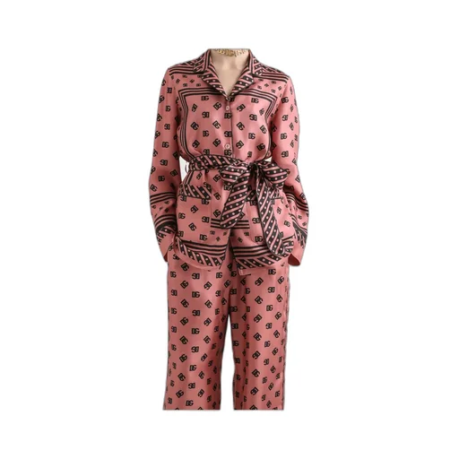 All-Over Dg Logo Scarf Printed Twill Pajama Shirt