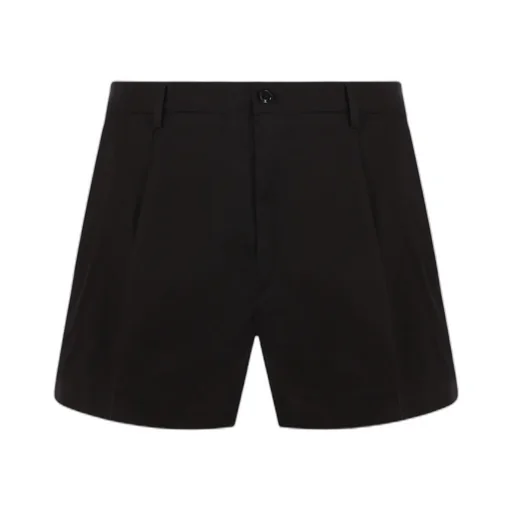 Pleated Gabardine Shorts
