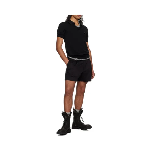 Pleated Gabardine Shorts