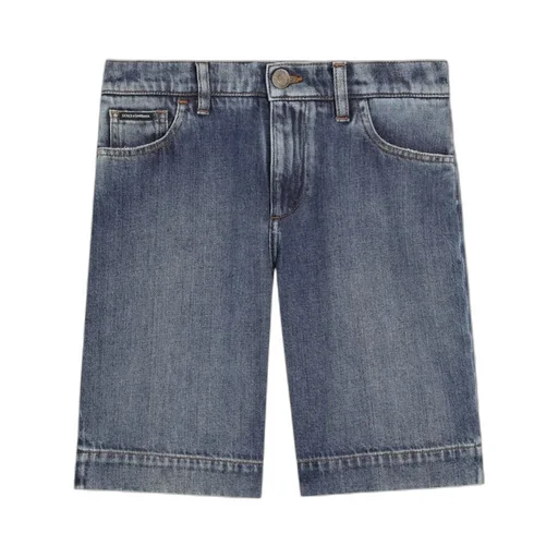Dolce&Gabbana Logo 5-Pocket Denim Shorts