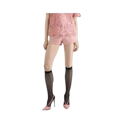 Logo Plaque Frayed Hem Denim Shorts