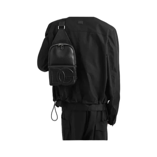 Logo Embossed Zipped Backpack