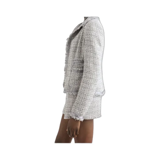 Single-Breasted Short Tweed Jacket