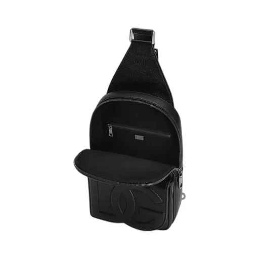 Logo Embossed Zipped Backpack