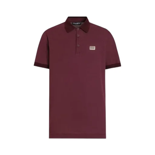 Logo Plaque Short-Sleeved Polo Shirt