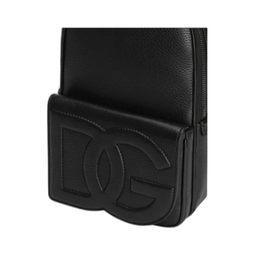Logo Embossed Zipped Backpack
