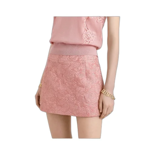 Floral Jacquard Mini Skirt