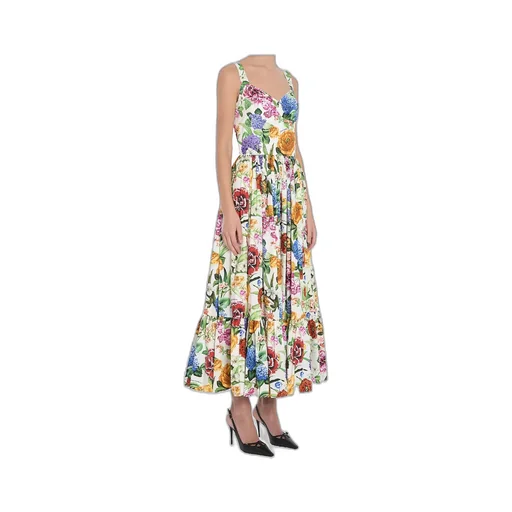 Floral Printed Sleeveless Midi Dress