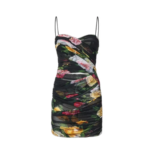 Floral Printed Spaghetti Strap Mini Dress