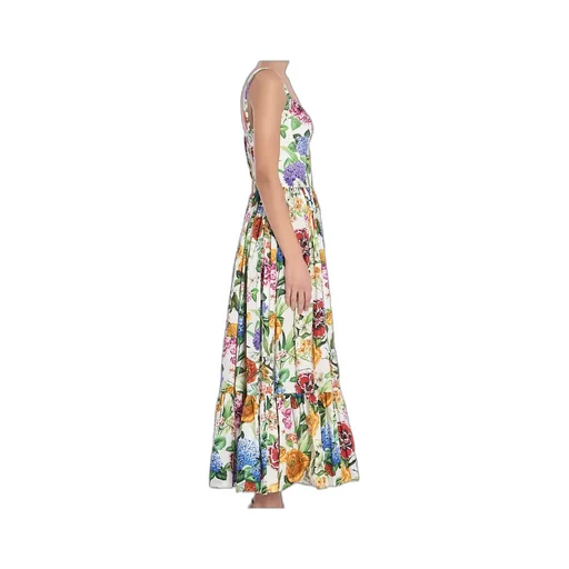 Floral Printed Sleeveless Midi Dress